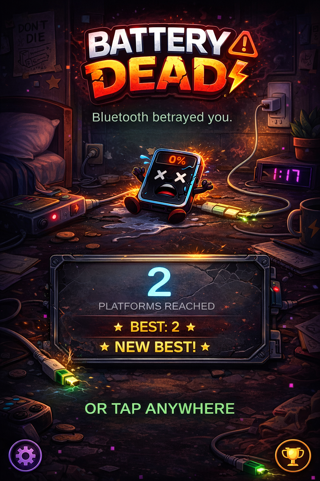Battery Panic — Game Over