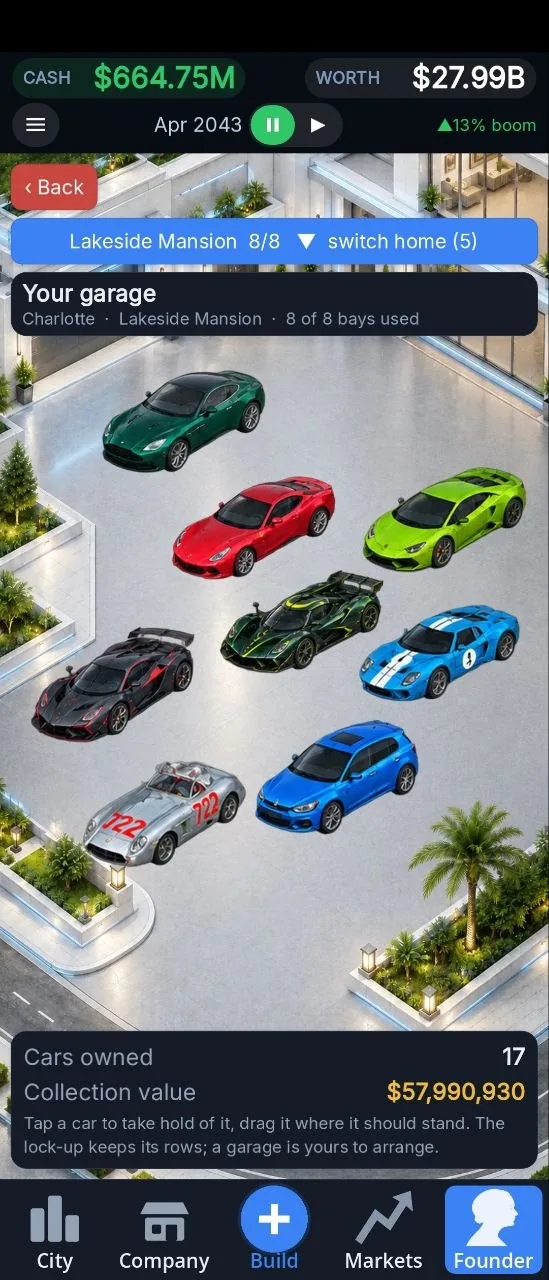 Garage of supercars