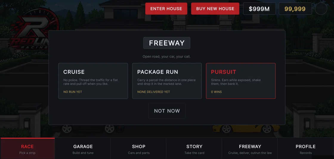Freeway mode select
