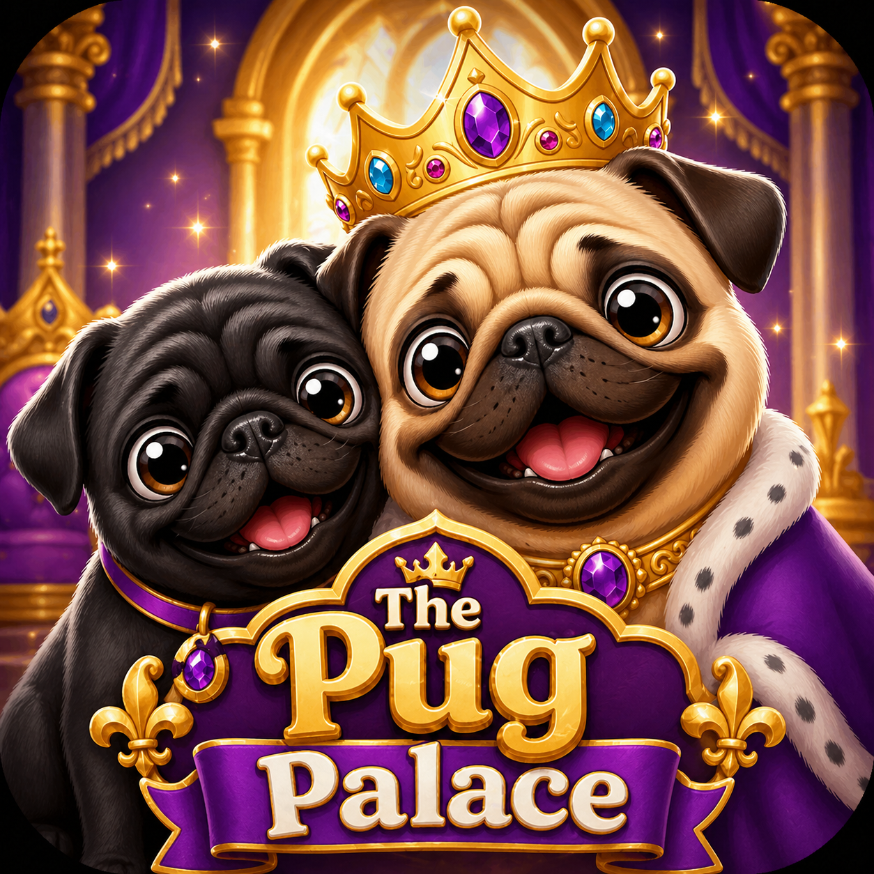 The Pug Palace — Royal tray-match puzzle